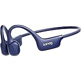 Sanag B21S True Bone Conduction Headphones, IPX5 Waterproof Bluetooth 5.4 Earphones, Wireless Open Ear Headset with Mic, 5.4 HiFi Bass, 10H Playtime for Running, Cycling, Sports, Workout (Blue)
