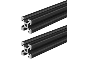 Coavoo 2020 V Slot Aluminum Extrusion 48.03 inch / 1220mm Length Black 2 Pack, Extruded Aluminum 20mm x 20mm 20 Series V Type Profiles Anodized European Standard Linear Rail Frame 2Pcs