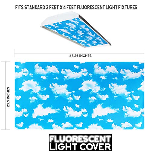 4 PackFluorescent Light Covers for Ceiling Lights Filter 2'x4