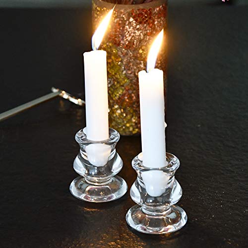 Candlestick Holders Centerpiece Clear Glass Taper Candle Holders
