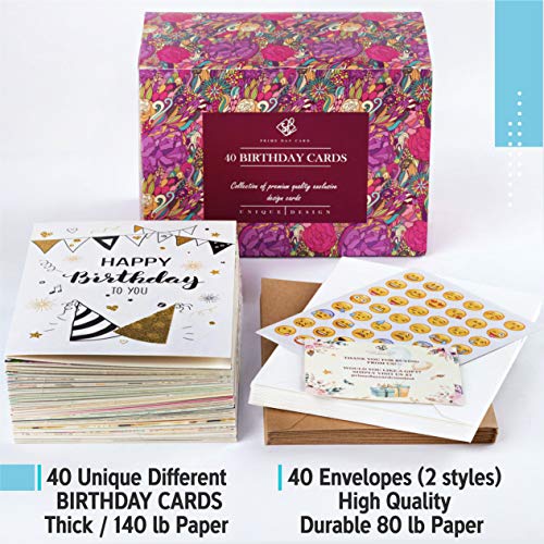 Happy Birthday Cards Assortment Bday Cards in Bulk 5x7 Assorted