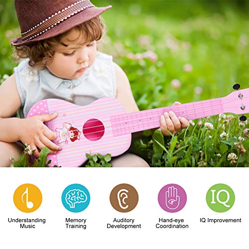 Ukulele Guitar Toy, 4 Strings Musical Instrument for Girl Boy Toddler Beginner with APP Control - Thumbnail 4