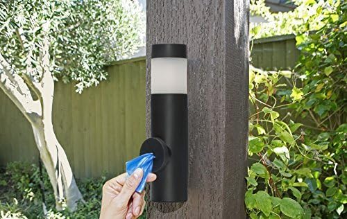 dog poop bag dispenser station with solar led light