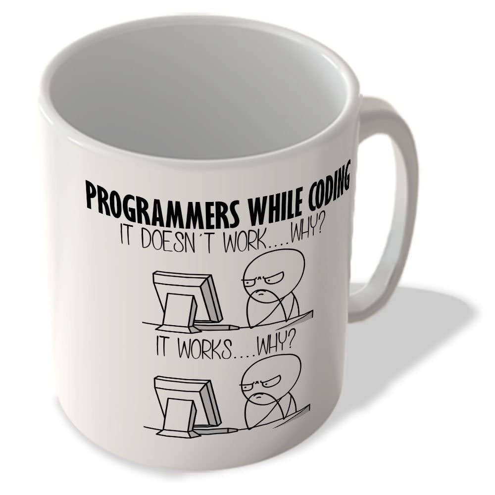 McMug - Programmers While Coding - Software Developer Mug, Ceramic, 11fl.oz.