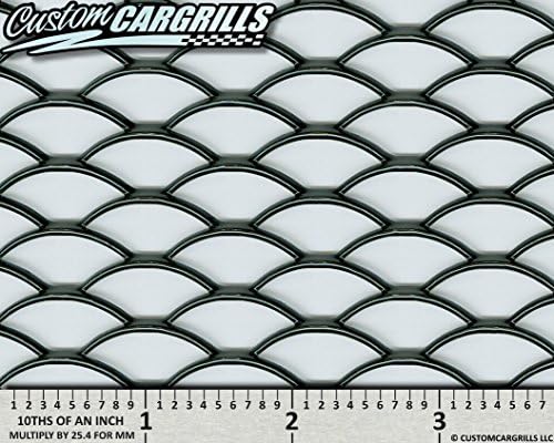CCG 12"x48" Stacking Oval Grill Mesh Sheet - Gloss Black