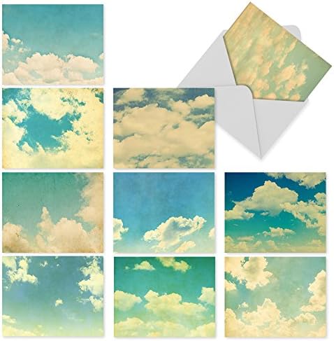 The Best Card Company - Box of 10 All Occasion Cards Blank (4 x 5.12 Inch) - Scenic Landscape Cards Assorted - Cloud 9 M2036