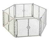 North States Superyard Play Yard, Grey, 6 Panel (Discontinued by Manufacturer)