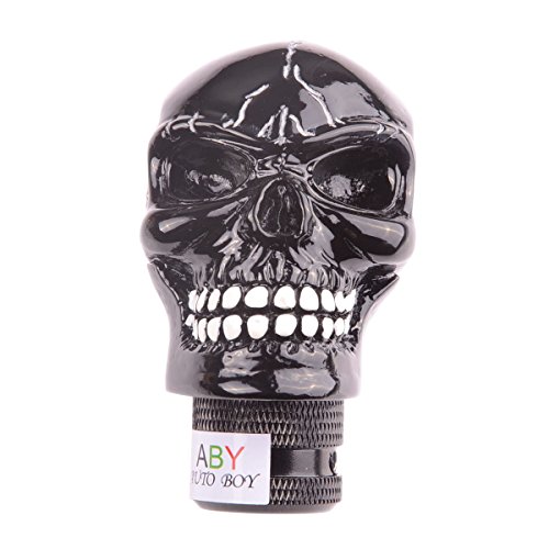 ABy Skull Head Gear Stick Shift Shifter Knob Lever Cover Universal Fit For Most Manual transmission vehicles(Black)