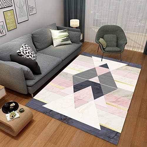 QYWSJ Modern Style Rugs Living Room, floral feather geometric motif, Soft Fluffy Shaggy Lounge, Suitable for Large Non Slip Area Rugs for Bedroom Living room (Multiple sizes)
