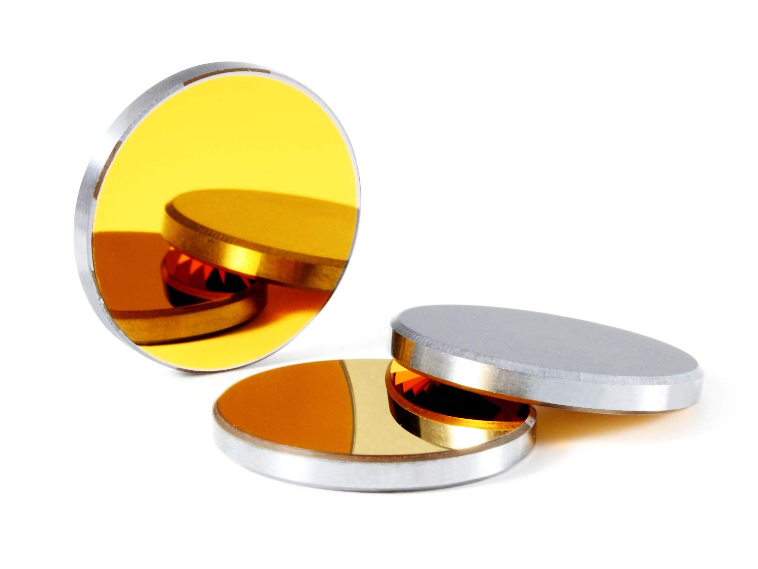 TEN-HIGH 3 Pieces Diam 25mm Silicon Reflective Mirrors for CO2 Laser Cutting — image 1
