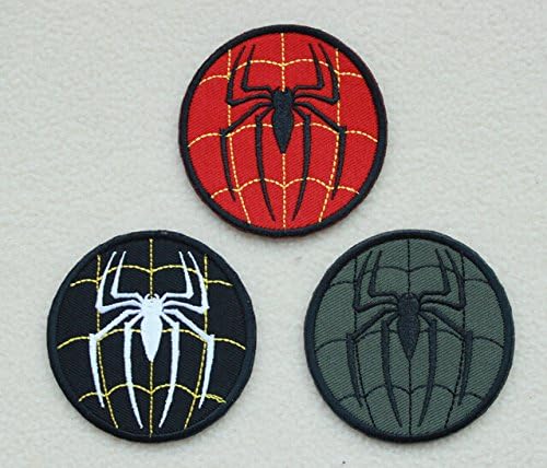 3pcs SPIDER ICON SUPER HERO SPIDERMAN TACTICAL ARMY MORALE EMBROIDERED VELCRO PATCH(K) (3pcs)