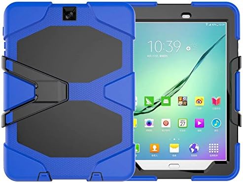 Galaxy Tab S2 9.7 Heavy Duty Case, SM-T810 Shock Proof With Kickstand Built-in Screen Full-Body Protective Case for Samsung Galaxy Tab S2 T810/T813/T815 9.7 inches (darkblue)