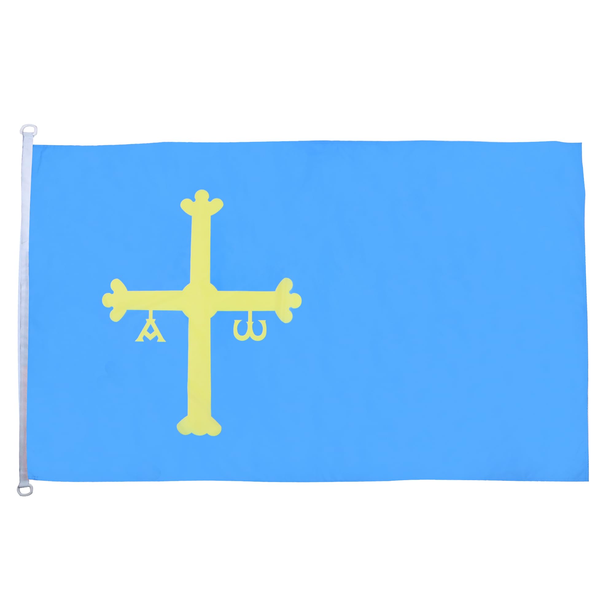 AZ FLAG - Asturias Flag - 3x5 Ft - For Outdoor - Spanish region of Principado de Asturias Banner Knitted Polyester with Two Plastic Rings - Fade Resistant - Vivid Colors - 3' x 5' Feet - 150x90 Cm