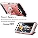 Galaxy J7 V Case, Galaxy J7 Perx Case, Galaxy J7 Sky Pro Case, Venoro Heavy Duty Shockproof Rugged Protection Case Cover with Belt Swivel Clip and Kickstand for Samsung Galaxy Halo/J7 2017(Rose Gold)
