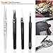 HANDSKIT Tweezer Set - Curved, Flat Head, Pointy Tweezers Kit for Craft, Jewelry, Electronics & Laboratory Work - 9 Pieces