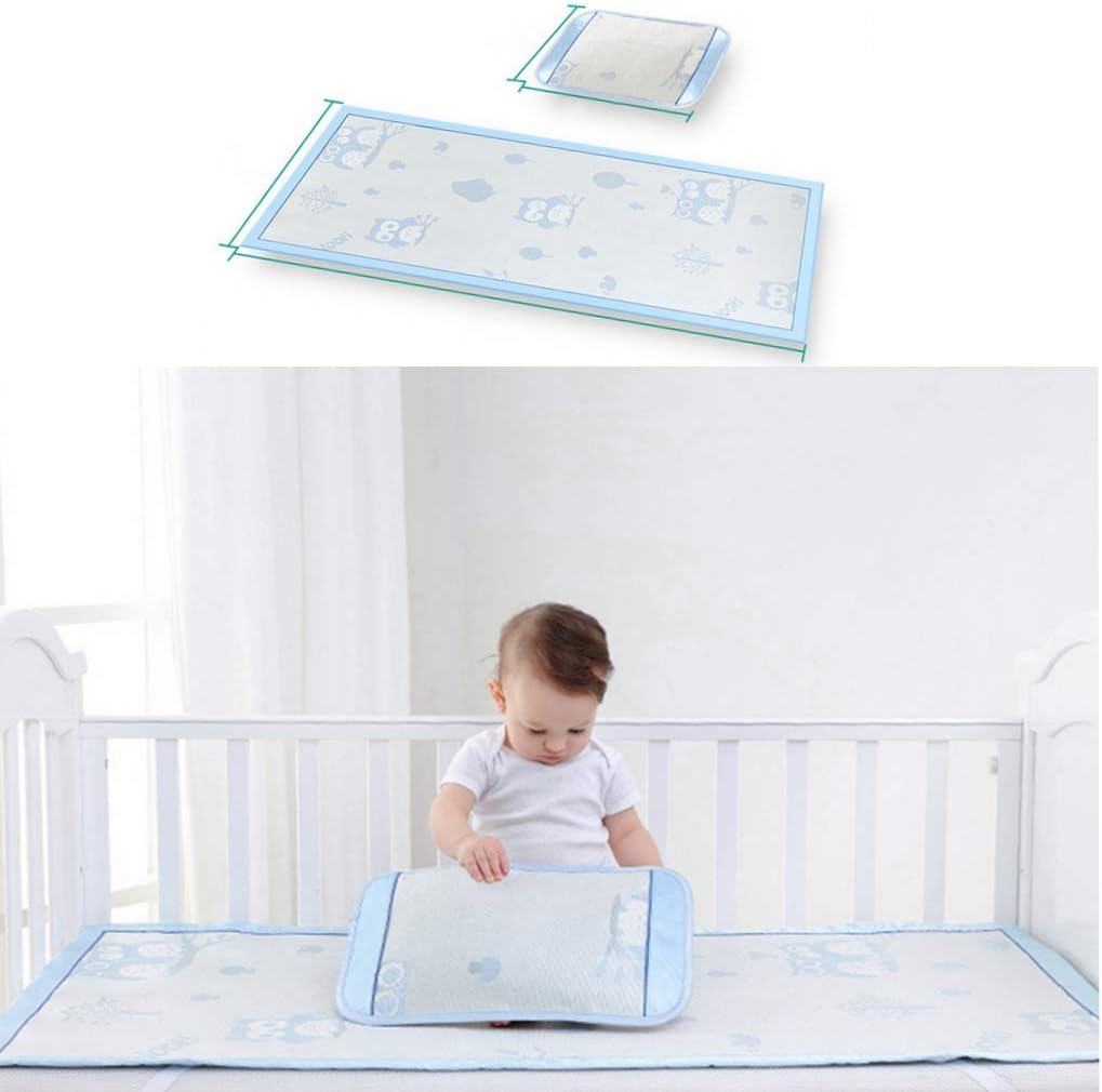 Yeakoo ベビー 敷きパッド 枕カバー付き 防水シーツ おむつ替えシート 冷感 ひんやり夏 涼しい クール接触冷感 動物柄 かわいい 衛生用品 抗菌 消臭 通気性 新生児 赤ちゃん用 暑さ対策 寝具 洗濯可 出産祝い ブルー 約1 60cm スクリーン Amazon