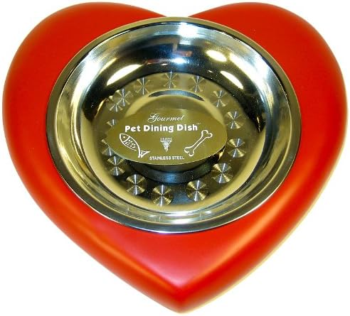 Dezine Heart Pet Dinner Dish