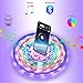 4-FQ Dreamcolor Led Strip Lights Music Bluetooth 10m 32.8ft Multicolor Chasing Effect 300 LEDs Lights Strip Smart Phone APP Control Strip Lights Power Supply Flexible Rainbow Rope Lights Kit Home