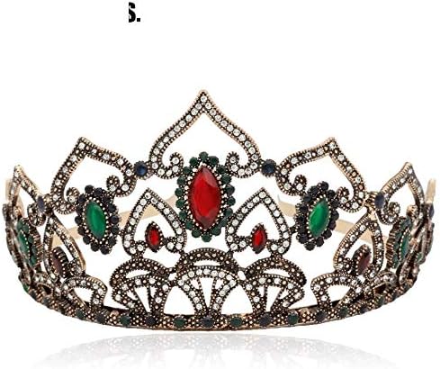 Turkey Church Queen Crown Tiara Diadem Princess Resin Flower Women'S Crown Antique Diamond Wedding Hair Accessories Arab Headband Miss World