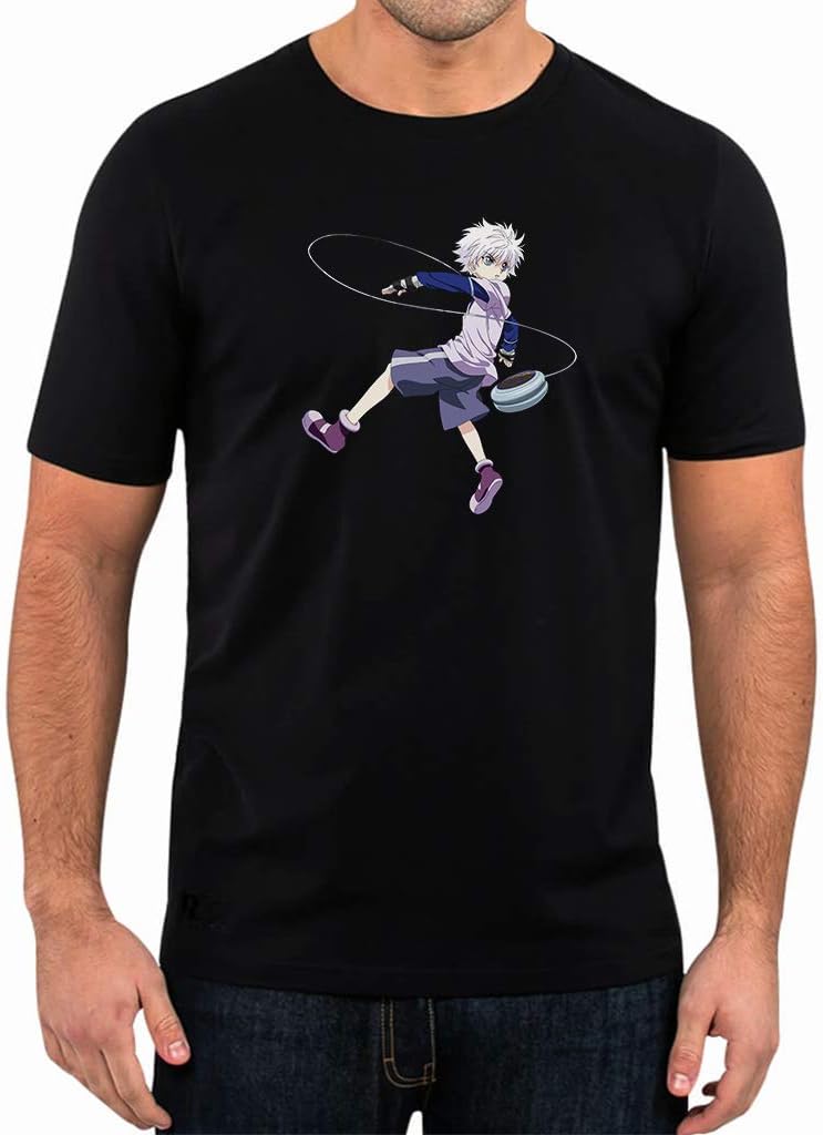 Killua Zoldyck Yo-Yo Hunter X Hunter Anime Men's Black T-Shirt