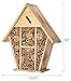 Homestead Essentials Large Native Leafcutter Bee and Mason Bee House | Bamboo Hollow Tubes and Flame-Treated Wood | Wall or Tree Mount