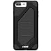iPhone 7 Plus Case, Kuool Armor Heavy Duty Hybrid Flexible Dual Layer Anti-slip Full Protection Cover with Free Tempered Glass Screen Protector for iPhone 7 Plus-Black