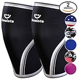 Knee Sleeves Only For Women By Smalets - 5 mm Neoprene Compression Support For Weightlifting & Powerlifting, Crossfit & Squats - Knee Brace For the Best Running - 15 Months Warranty - Black, XS