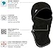 Tough Headwear Balaclava - Windproof Ski Mask - Cold Weather Face Mask for Skiing, Snowboarding, Motorcycling & Winter Sports. Ultimate Protection from The Elements (Black Reflective)