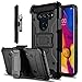 LG V40 Case, LG V40 ThinQ Case, lovpec Kickstand [Heavy Duty Protection] Hybrid Swivel Belt Clip Holster Rugged Full Body Armor Protective Shockproof Phone Case Cover for LG V40 (Black)