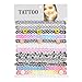 Milakoo 12 Pcs Choker Rainbow Flowers Stretch Gothic Tattoo Henna Necklace for Girls