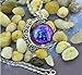 Joyplancraft Galaxy Necklace Hollow Out Crescent with Blue Purple Star Galactic Cosmic Moon Necklace