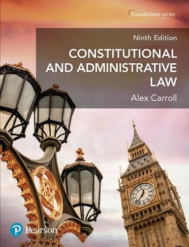 Constitutional and Administrative Law (Foundation Studies in Law Series)