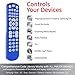 GE Universal Remote Control, Backlit, for Samsung, Vizio, Lg, Sony, Sharp, Roku, Apple TV, RCA, Panasonic, Smart TVs, Streaming Players, Blu-Ray, DVD, Simple Setup, 4-Device, Blue, 45764thumb 1
