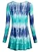 Miusey Fall Tunics to Wear with Leggings Women long Sleeve V Neck Shirt Flowy Pleated Tops