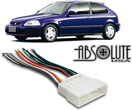 Stereo Wire Harness Honda Civic 96 97 98 1998 Aftermarket Radio / Stereo Installation Wire Harness