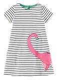 Fiream Girls Cotton Cartoon Patch Shortsleeve Dress(6001TZ,2T)