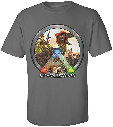CACshop Mens ARK Survival Evolved ARPG T Shirt DeepHeather