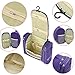 Sumnacon Unisex Waterproof Travel Toiletry Bags Organizer, Washable Bathroom Storage Hanging Cosmetic for Household Business Vacation, Multi Compartments, Portable Hanging Hook (Purple)