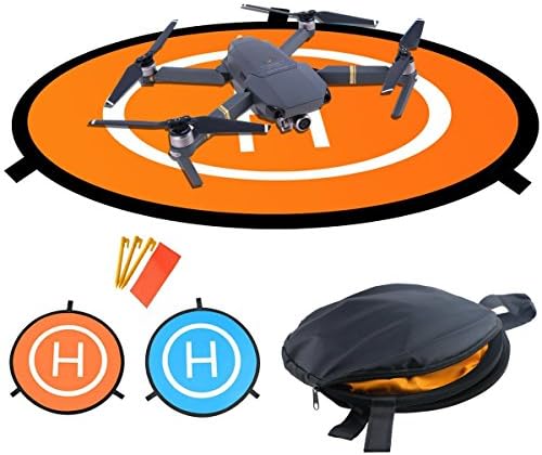 Drones Landing Pad，Recharlance Universal Waterproof D 75cm/30'' Portable Foldable Landing Pads for RC Drones Helicopter, PVB Drones, DJI Mavic Pro Phantom 2/3/4/ Pro, Antel Robotic, 3DR Solo & More