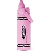 CamelBak Crayola Chug Kids Stainless Steel Water Bottle, Insulated & Leakproof, 16oz, Carnation Pink