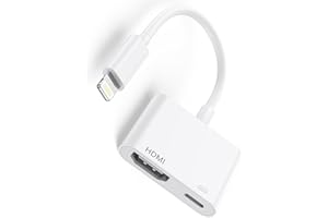 AKAVO Apple MFi Certified Apple Lightning to HDMI Adapter, Apple Lightning to Digital AV Adapter, 1080P Sync Screen with Lightning Charging Port for iPhone/iPad/TV/Projector/Monitor