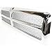 Grille for Dodge Full Size P/U 94-02 Honeycomb Insert Chrome Shell/Painted-Silver Insert Old Body Style