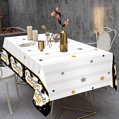 Amazon Com Graduation Tablecloths Party Banner 54 X 72 Graduation Party Decoration Graduation Party Supplies 3pcs Toys Games