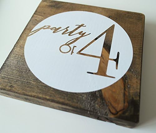 Family Members Number Wood Sign - Wall Decor for Home- *PARTY OF 4 ONLY* - MINI (5.5" X 5.5")