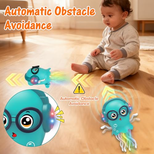 Dancing and Creeping Medusa Toy with Light and Music, Birthday | Dancing and Crawling Jellyfish Toy, Electric Crawling Jellyfish Toy, Funny Birthday Gift