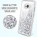 Galaxy S8 Case, Caka Galaxy S8 Glitter Case Luxury Fashion Bling Flowing Liquid Floating Sparkle Glitter Soft TPU Case for Samsung Galaxy S8 (Silver)