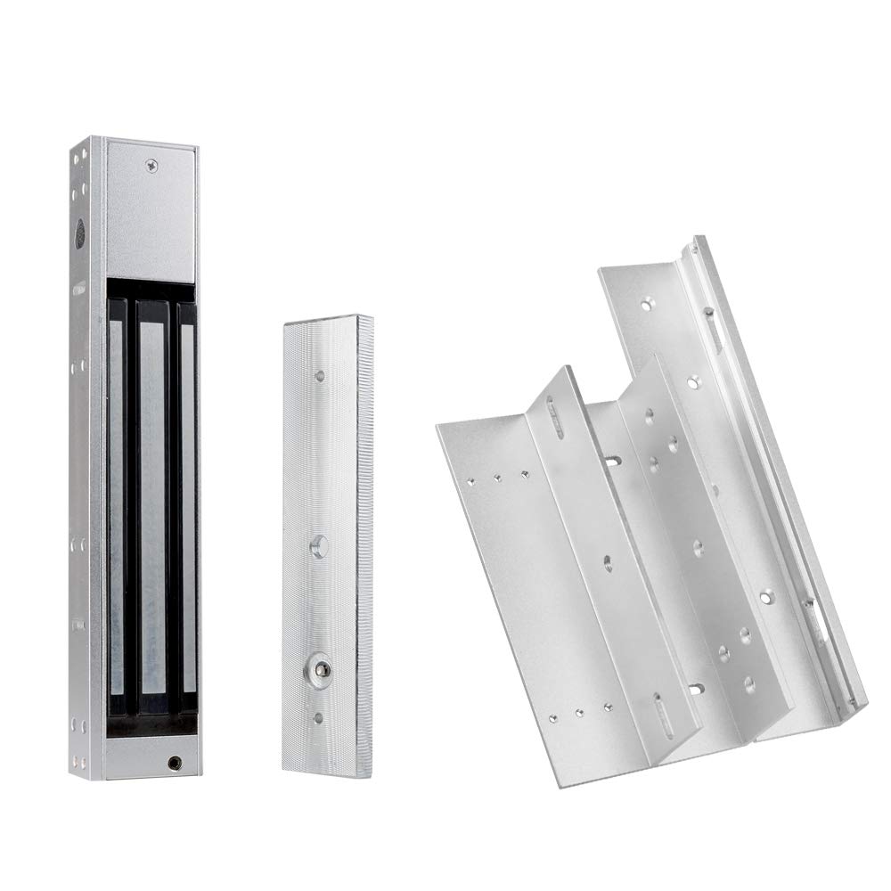 HFeng Electromagnetic 280KG (600lbs) Magnetic Lock Access Control With ZL Bracket DC12V Fail Safe for Single Door