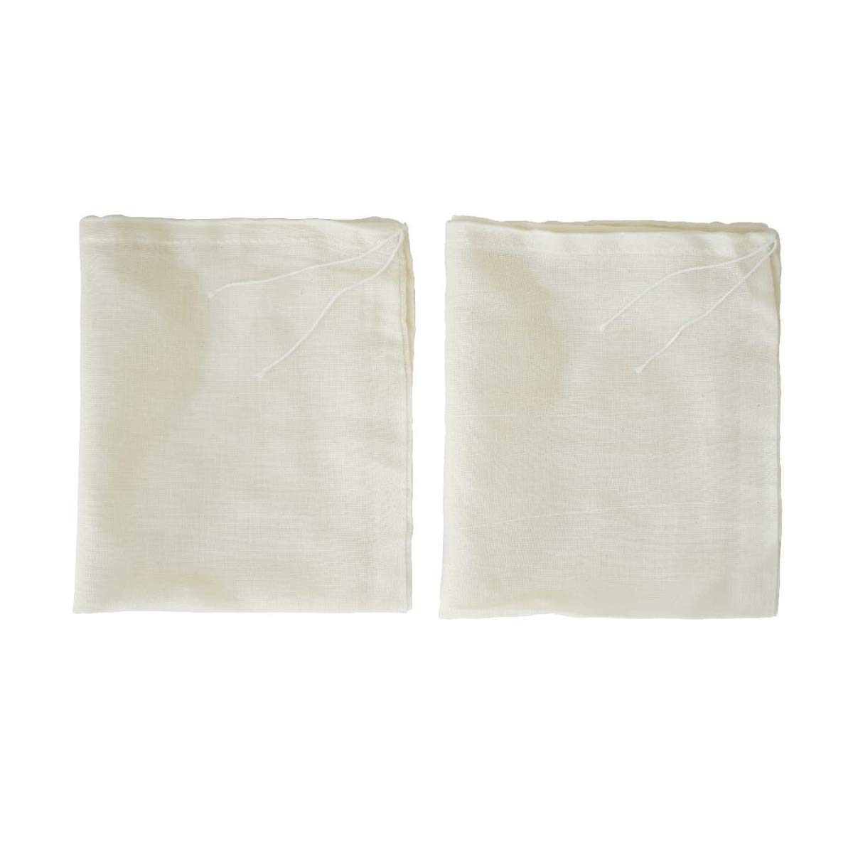 AOUXSEEM 2 Pack Cheesecloth Bags for Straining,Reusable Cold Brew Coffee Cheese Cloths Strainer,Large Nut Milk Tea Juice Bag,100% Natural Cotton Fine Mesh Filter Bags(Small 8"x10") — image 1