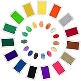 Ink Pads for Kids, 15 Pack Stamp Pads Washable Craft Ink Stamp Pads for Rubber Stamps, Paper, Wood Fabric, Scrapbooking, Best