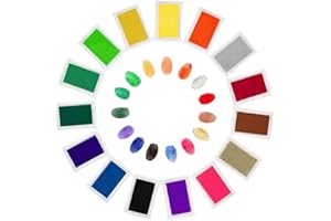Ink Pads for Kids, 15 Pack Stamp Pads Washable Craft Ink Stamp Pads for Rubber Stamps, Paper, Wood Fabric, Scrapbooking, Best
